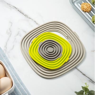 China Amazon Viable Hot Selling 3 in 1 Silicone Pot Mat Non Slip Heat Resistant Silicone Detachable Table Mats Pan Pads for sale