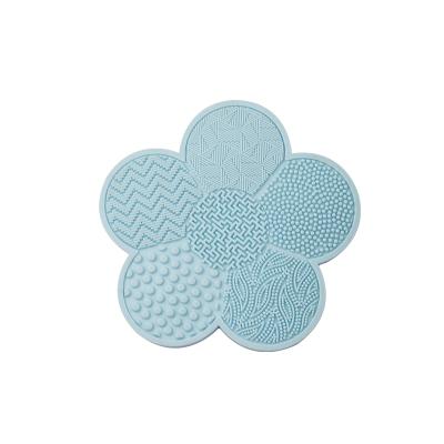 China For Home Use 2021 New Makeup Brush Cleaning Mat Flower Makeup Brush Cleaning Mat for sale