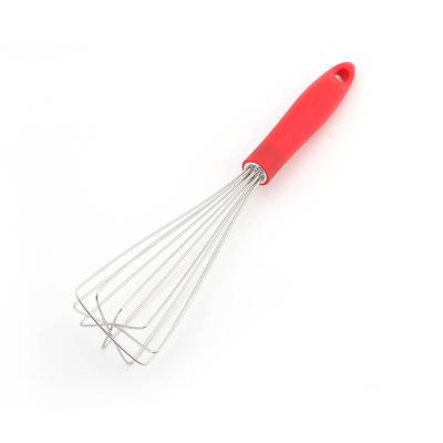 China Sustainable Basic Flat Bakeware Manual Egg Beater With Plastic Handle for sale