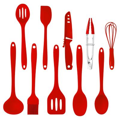 China Viable Hot Selling Product 10 Mini Kitchen Knife Set Silicone Kitchen Utensils for sale