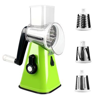 China Viable Multifunctional Kitchen Accessories Round Veggie Rotary Slicer Carrot Nut Garter Mandoline Drum Cheese Vegetable Grater for sale