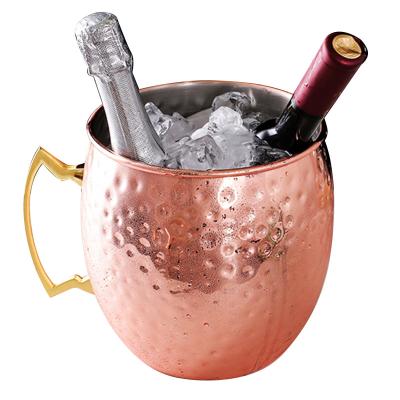 China Manufacturer Custom 5L Large Stainless Steel Viable Hammer Champagne Ice Bucket for sale