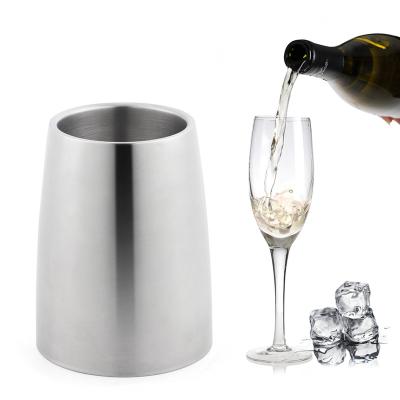 China Viable Factory Price Stainless Steel Study 2-Layers Wine Cooler Wine Bottle Cooler Storage Wine Barware Bar Accessories for sale