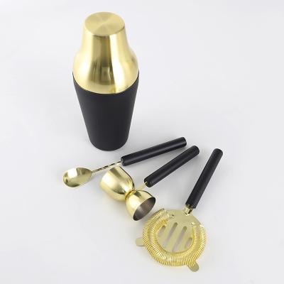 China Wholesale 4 PCS Cocktail Shaker Cocktail Shaker Set New Design Stainless Steel Boston For Barware for sale