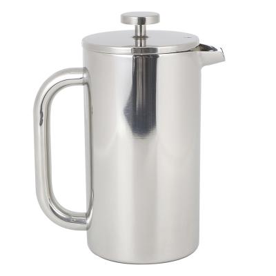 China WITH LID new design 1000ml double wall stainless steel tea coffee maker french press for sale