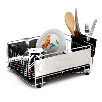 China Sustainable Removable Kitchen Hardware Organizer Storage Rack Aluminum Dish Drying Rack for sale