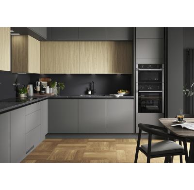 China 2023 American Custom Modular Dark Kitchen Matte Gray Home Kitchen Furniture Modern Dorene Luxury Fast Delivery Modern Design Cabinet for sale