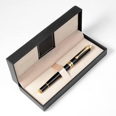 China Schools & Offices Luxury Black Leather Pen Box Leather Gift PU Leather Pen Case For Premium for sale