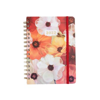 China 2022 New Fashion Spiral Design Beautiful Planner Journal Flower Coil Spiral Binding Notebooks for sale