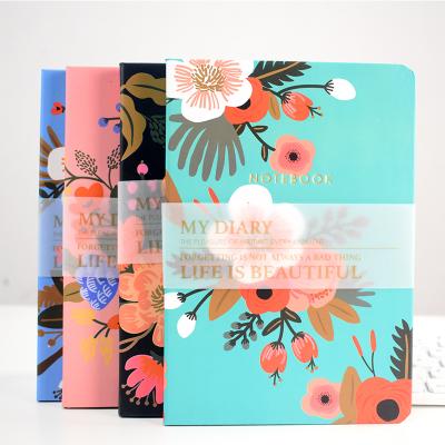 China Designer Design Diary School Office Sublimation Flower Printing Paper Printed Notebook for sale