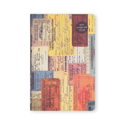 China Wholesale A5 Hardcover Vintage Style Color Page Wrapping Paper Nostalgic Artwork Cut Out Time Diary Notebook for sale