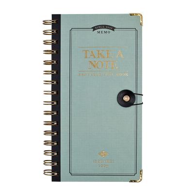 China Hot Sale A5 A6 Loose Leaf Hardcover Book Vintage Metal Coil Line Shell Binding Notebook for sale