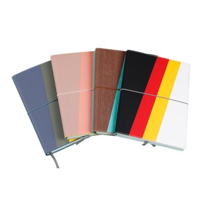 China Printed manufacturers provide multi-color elastic band for students to commemorate business learning notebook for sale