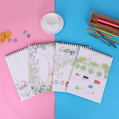 China Wholesale Custom Spiral Blank Spiral Luxurious Doodle Coil Diaries Colorful Graffiti Sketchbook Notebook for sale