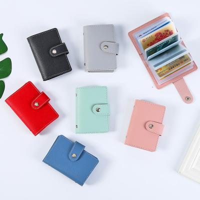 China Multi-card Wholesale Fashion Position Portable Creative Business PU Storage Card Storage Card Folder Advertising Cardboard Premium In Public Transportation for sale