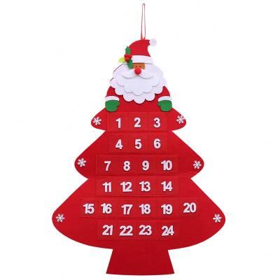 China Custom Toys Advent Calendar Santa Claus Countdown Christmas Diy Advent Wall Calendar Maker for sale