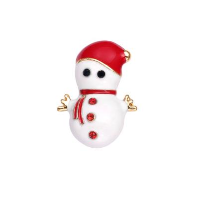 China Promotions Gifts Design Enamel Snowman Santa Claus Bell Socks Tree Christmas Brooch Pin Christmas Gift New for sale