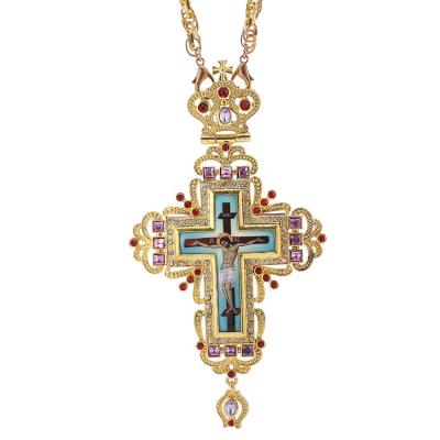 China Religiou High Quality Orthodox Cross Pendant Necklace Catholic Cross Necklace for sale