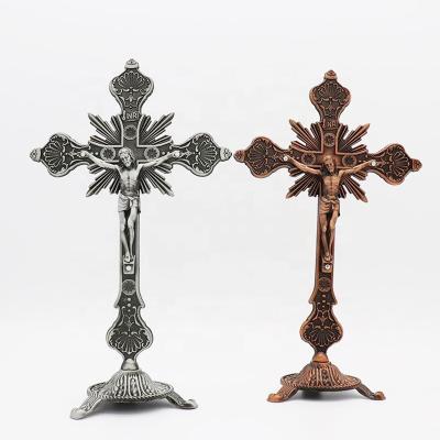 China Global Catholic Church Home Office Global Icon Retro Cross Christ Jesus Head Interior Religion Ornaments for sale