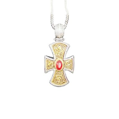 China Religiou Christian Catholic Cross Necklace Pendant Jesus Necklace High Quality Greek Popular for sale