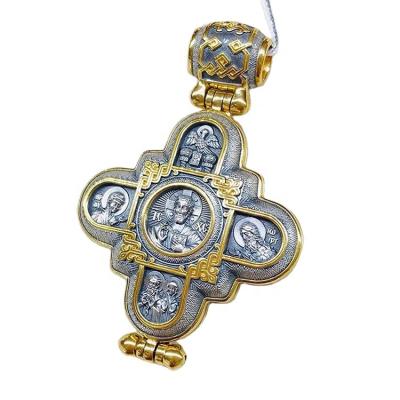 China Orthodox Christian Byzantine Big Cross Necklace Russia Small Pendant Box Cross Chain From Religiou Latest Design for sale