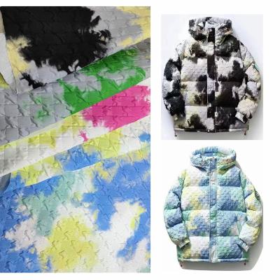 China Double Layer Waterproof 3D Embossed Fabric Camouflage Composite Print For Down Jacket And Jacket Fashionable 100% Polyester Fabric for sale