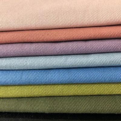 China High quality anti-static in stock cotton fabric COARSEDRILL woven double twill khaki fabric for suit, pants, suits for sale