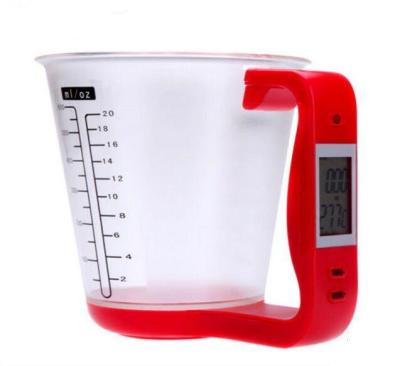 China Wasser-/Milch-Messbecher Anzeige 1kg/1g Digital LCD mit rotem Griff zu verkaufen