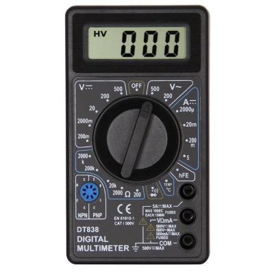 China DT838 Popular Small Digital Multimeter With Temperature Test Function For Beginner for sale