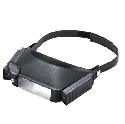 China MG81007 vidrio de la lupa del casco del Portable 2 LED 1.5x 3x 6.5x 8x, lupa de las auriculares en venta