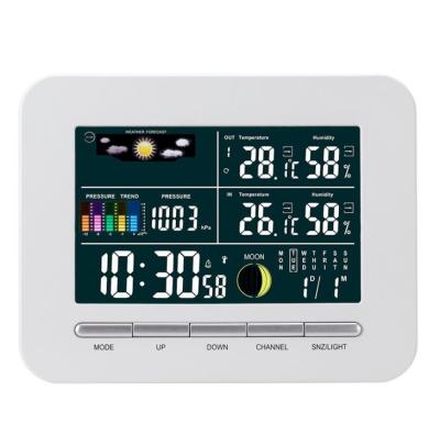 China Higrómetro interior y al aire libre TS-76 de la estación meteorológica del barómetro inalámbrico multifuncional del reloj de la temperatura en venta