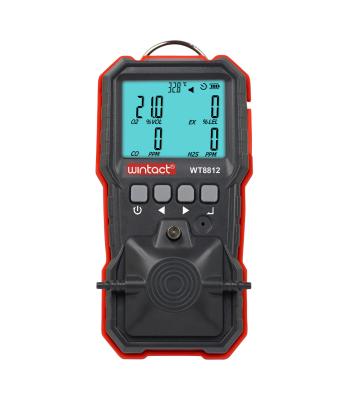 China WT8812 4 en 1 analizador de la salida del gas del CO LEL del monóxido de carbono del sulfuro de hidrógeno del O2 del oxígeno del monitor del Multi-gas en venta