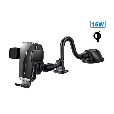 China 15W Joyroom New Design QI 15W Car Phone Charger Fast Charging Auto Wireless Charging Stand for sale