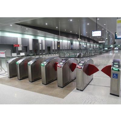 China 304 Stainless Steel Access Control Flap Barrier Gate QR Code Reader Turnstile China Supplier Sales for sale