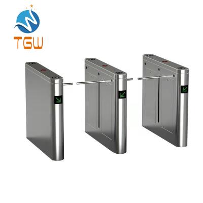 China 304 stainless steel optical turnstiles drop arm electronic automatic tripod turnstile gate for sale for sale