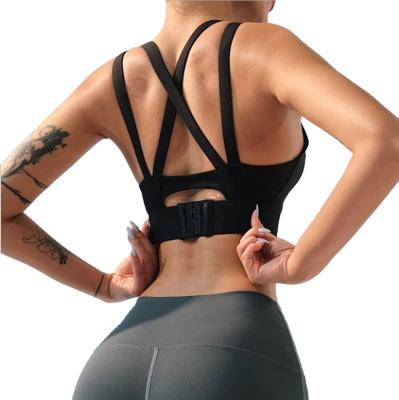 China Breathable Yoga Bra Women's Sports Bras Top Sports Hollow Out Breathable Crop Vest Running Lift Up Female Fitness Athletic Sportswear for sale