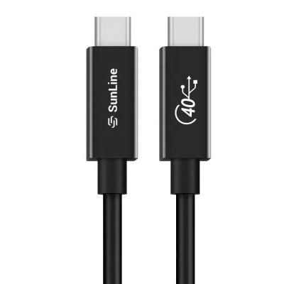 China Player SUNLINE OEM USB4.0 GEN2 20V5A 100W MP3/MP4 Type C To USB C Fast Charging Cable HDTV 5K 60Hz 40G C Cable for sale