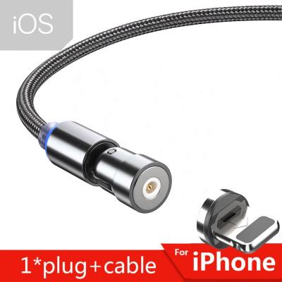 China SUNLINE Mobile Phone 3 in 1 Magnetic USB Charging Cable 540 Degree Rotation Magnetic USB Charging Cable for iPhone for sale