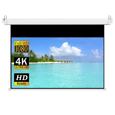 China Electric High Gain Electric 3D Cinema Projection Screen For Home Theater Projector Motorized Screens for sale