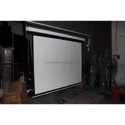 China 200 Electric In White Electric Projector Screen Wall Mounted Projection For Motorized for sale