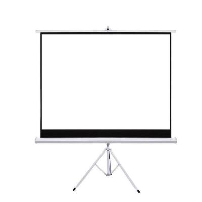 China 1.0 Gain Matt White HD Floor Stand Foldable Tripod Projection Screen For Projector for sale