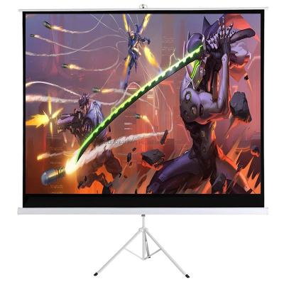 China portable tripod movie theater screen / indoor and outdoor projector scree tripod mobile projection screen for sale