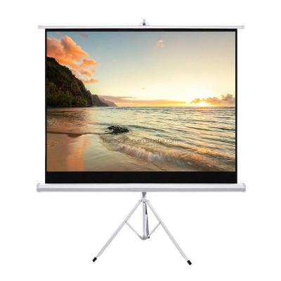 China Outdoor High Definition Floor Stand Tripod Projection Screen Portable Projector Screen for sale