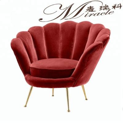 China Single Chesterfield SOFA New European Style Burgundy Velvet Lounge Chair For Living Room for sale