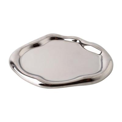 China Europe style CIA style tray storage necklace jewelry dish light luxury ceramic jewelry tray decorative ornament for sale