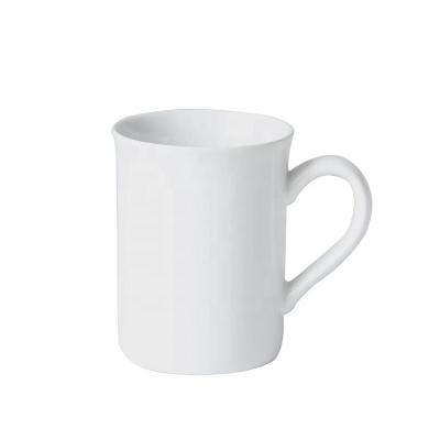 China Europe round pure white bone china coffee mug pure white mug can be printed logo white ceramic mug porcelain mug large for sale