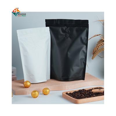 China DXC 100g Pouch Zipper Lock Moisture Proof Coffee Bag With Valve Organic Coffee Bag Stand Up Pouch Matt for sale