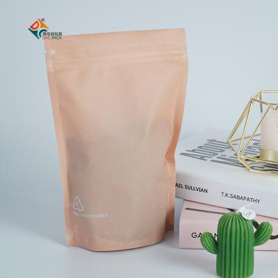 China DXC 150g Nature Paper Recyclable Clear Color Recyclables Stand Up Pouch Without Valve for sale