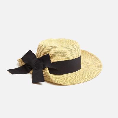 China Custom Made Holiday Beach Summer Image Fashion Bowknot Sun Paper Straw Hat for sale