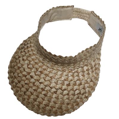 China Character Crochet Hand Knitting Langya Straw Visor Sun Hat for sale